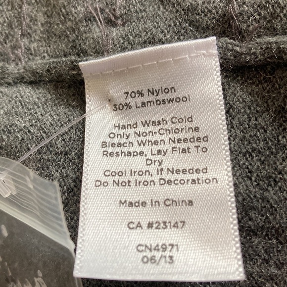 Talbots 2X petite open cardigan gray crewneck - Picture 13 of 14
